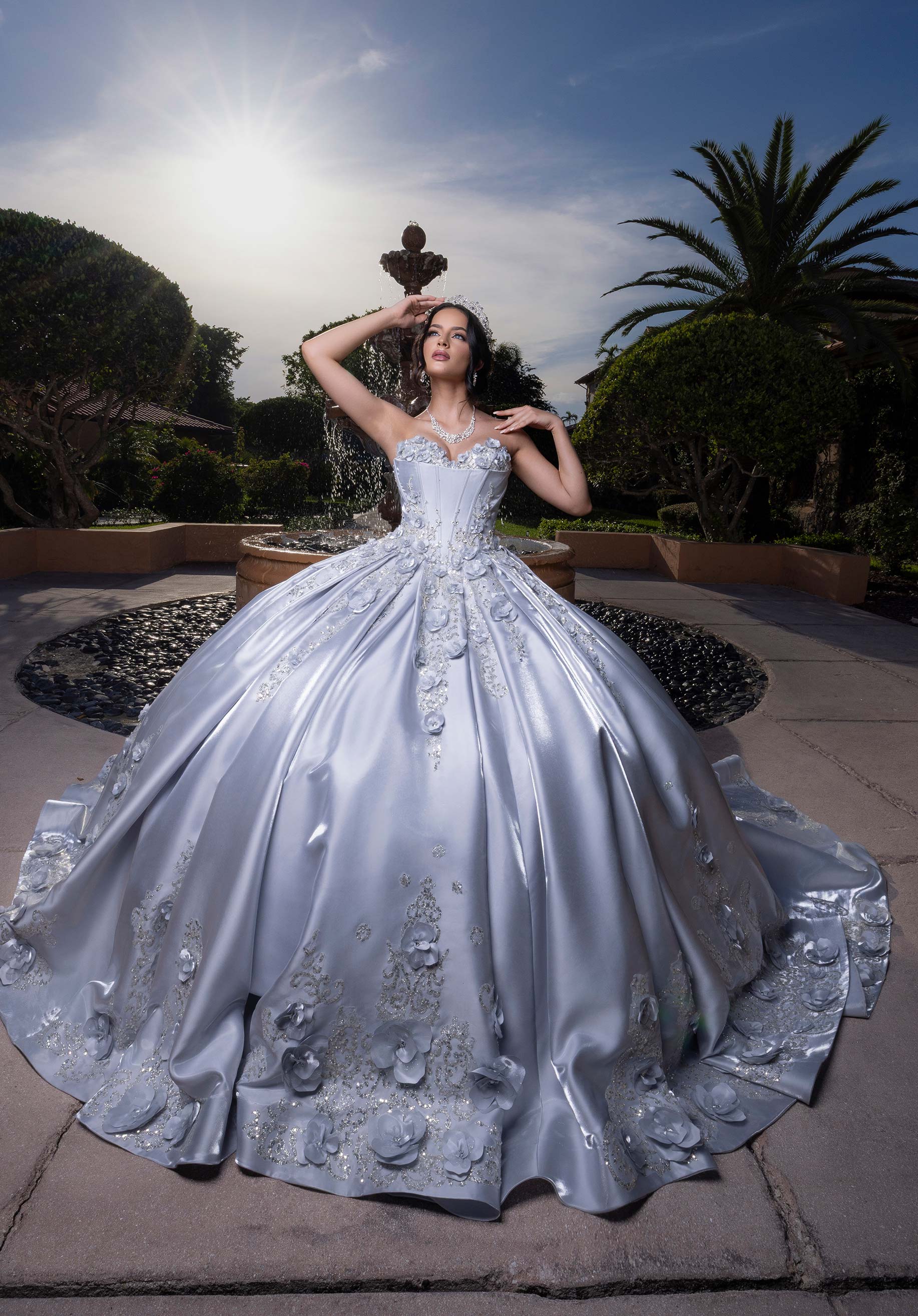 morilee-bridgette-quincea-era-kleid-ballkleid-aus-organza-und-satin-mit-3d-blume image 2