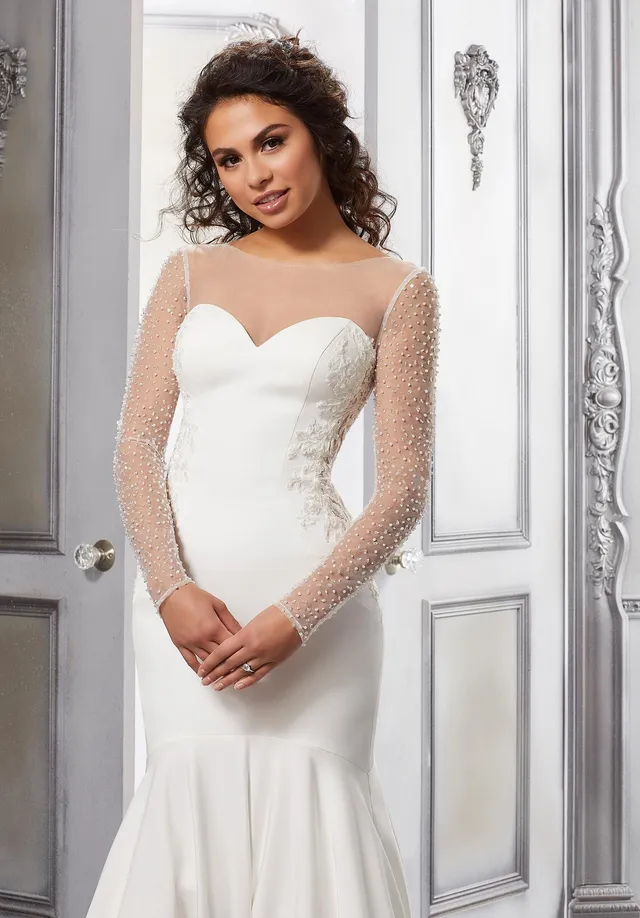 morilee-pearl-and-crystal-beaded-net-sleeves-braut-rmel image 1
