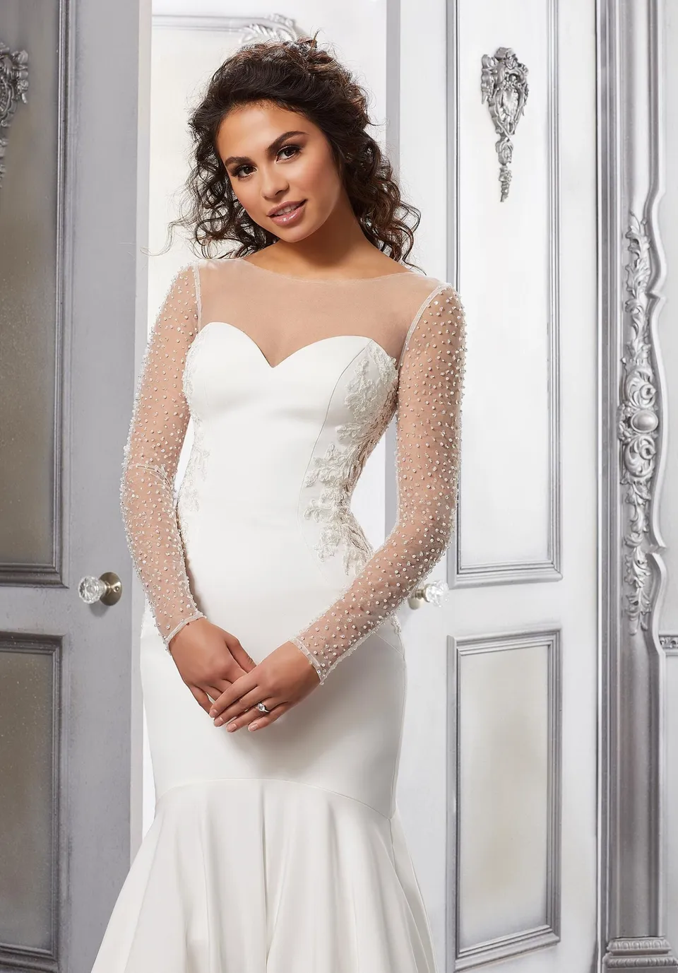 morilee-pearl-and-crystal-beaded-net-sleeves-braut-rmel image 1