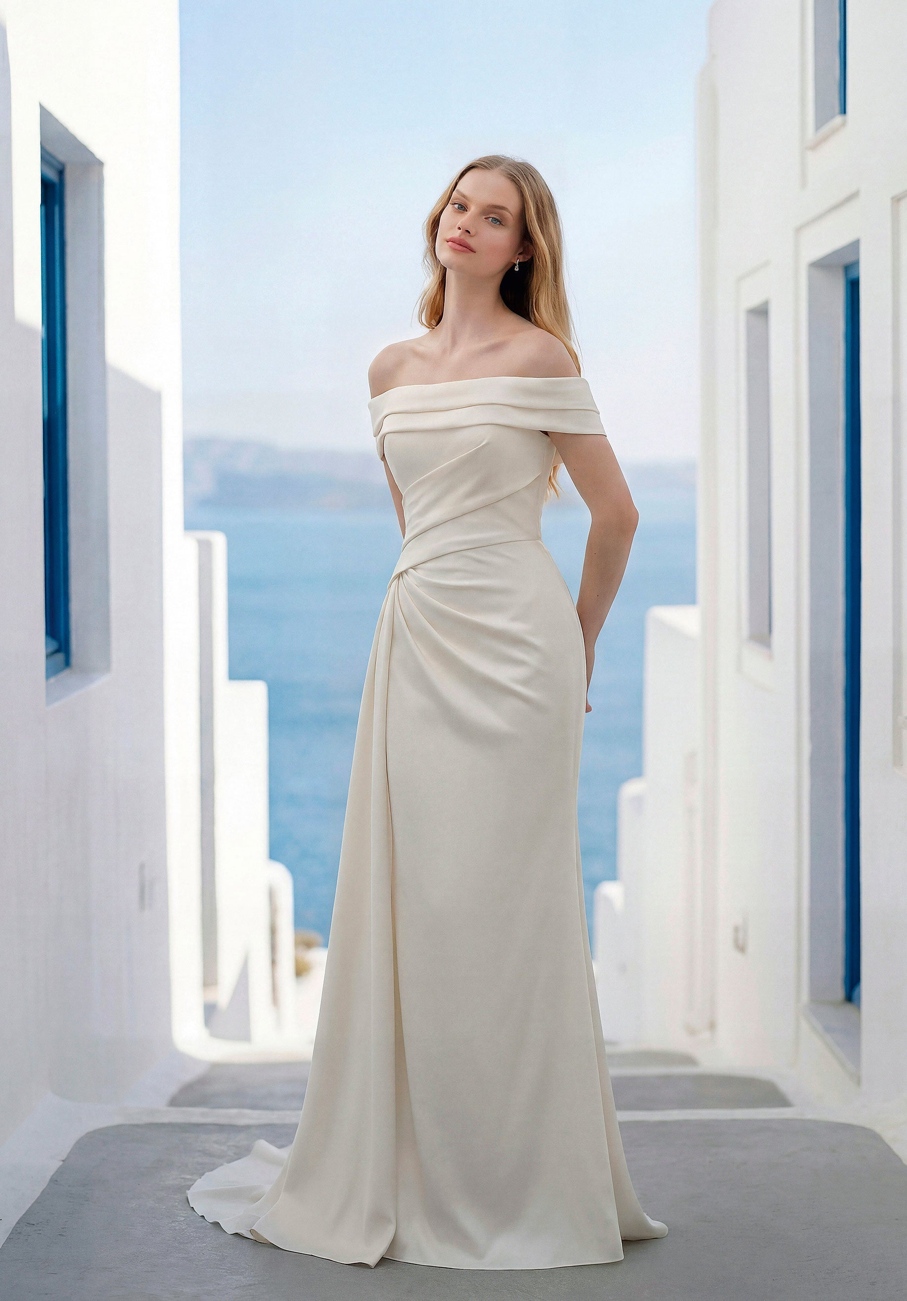 morilee-tomasa-brautkleid-sheath-crepe-off-shoulder image 1
