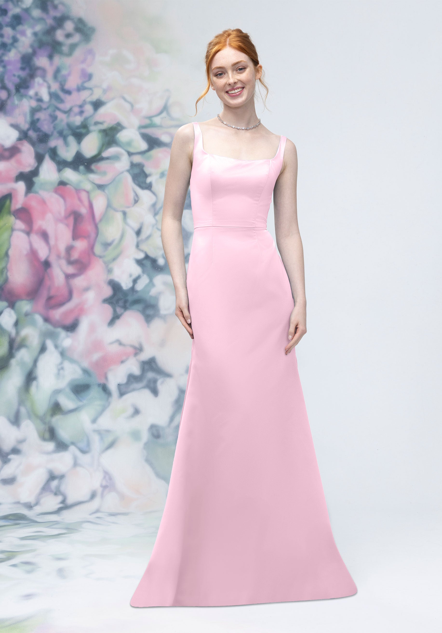 morilee-brautjungfernkleid-satin-square-neck-fit-and-flare image 8