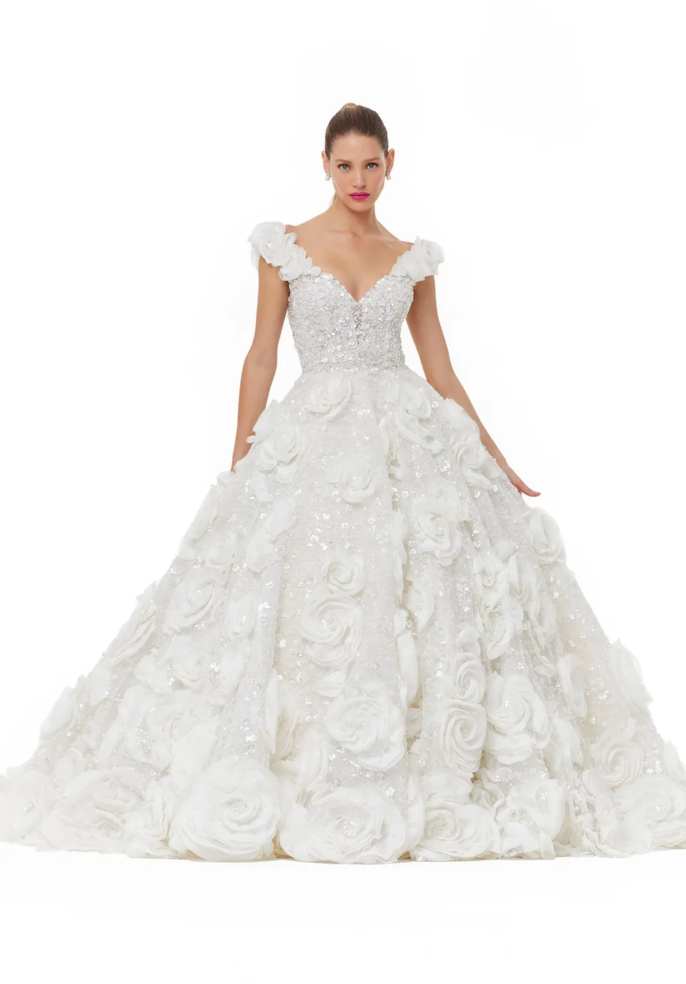 morilee-blossom-brautkleid-mit-bl-tenapplikation image 1